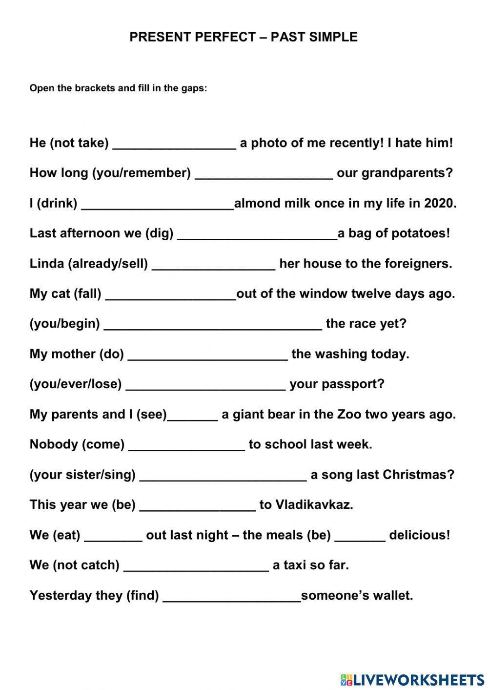 Present perfect - past simple