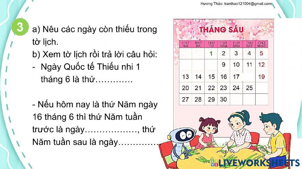 Thực hành trải nghiệm xem đồng hồ