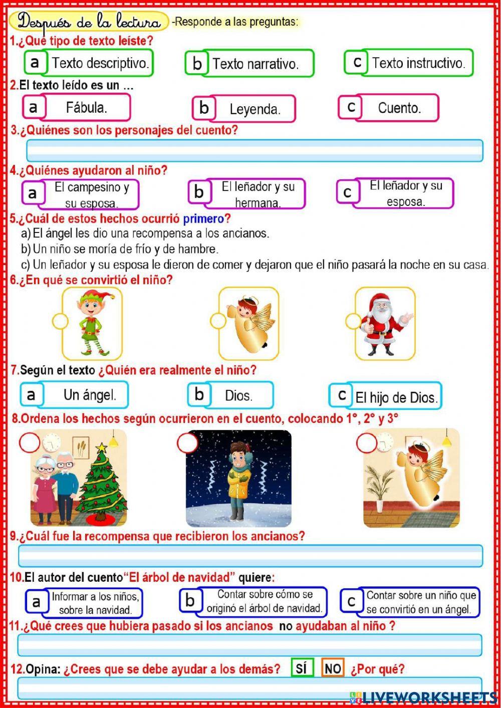Leemos sobre el arbol de navidad Leemos sobre el arbol de navidad