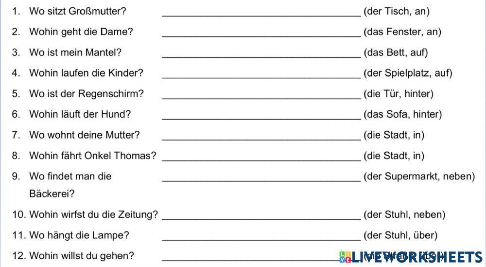 Wechselpräpositionen