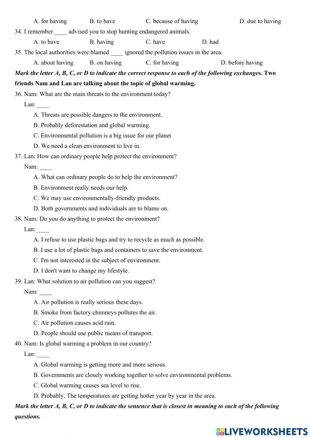 Unit 6: Global Warming