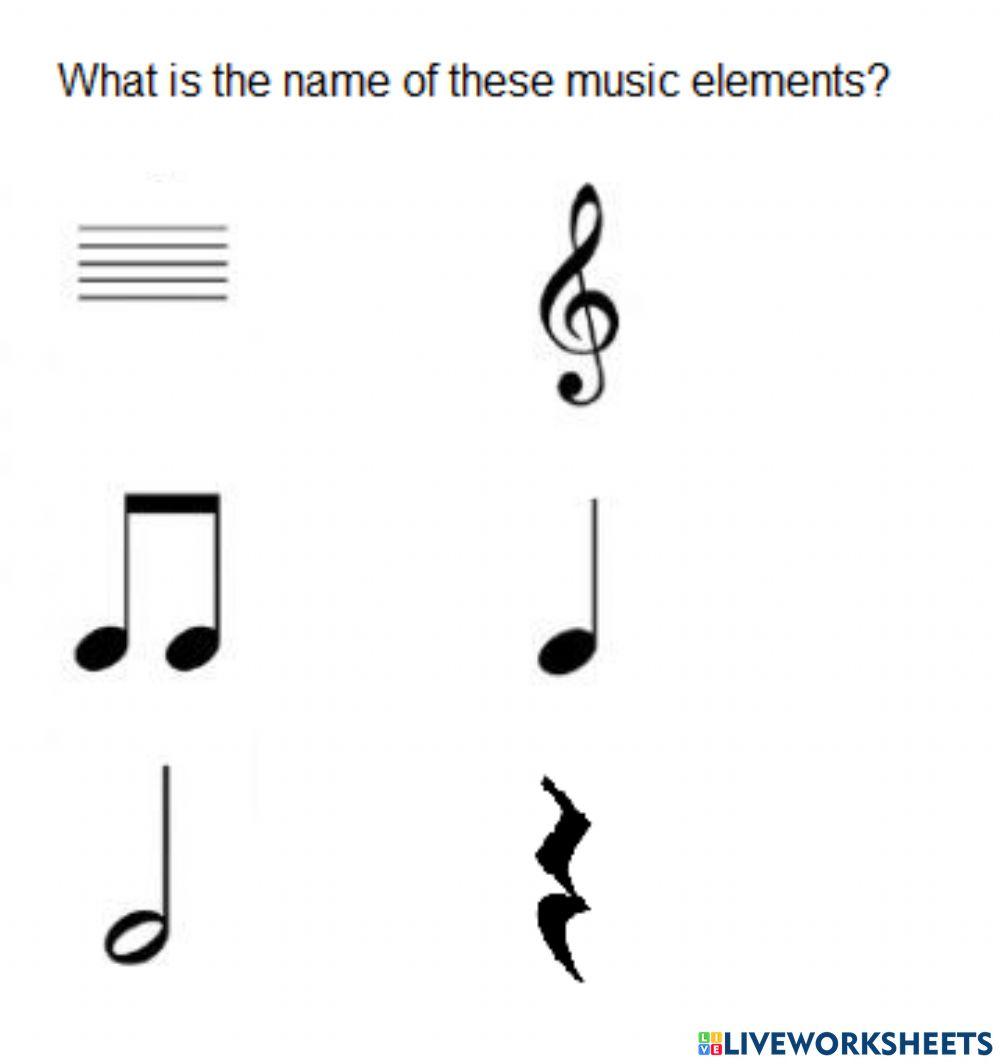 Music elements worksheet Live Worksheets
