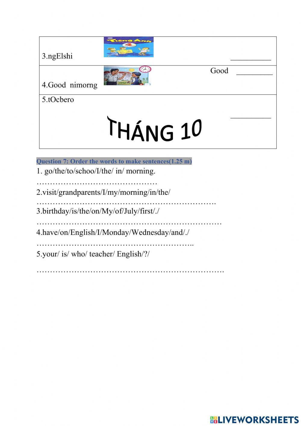 Đề thi thử cuối học kì lớp 4