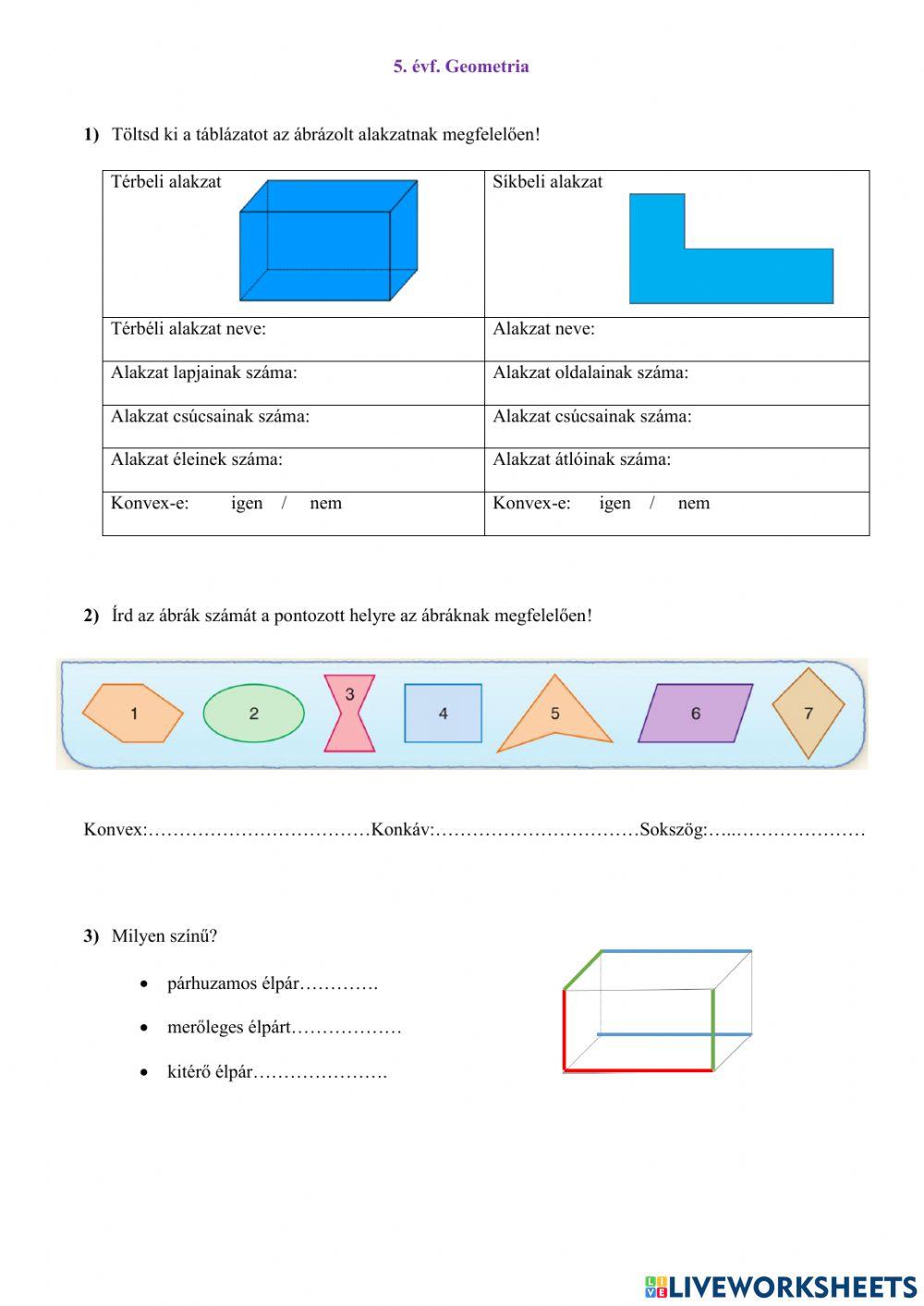 Geometria alapok 5.o