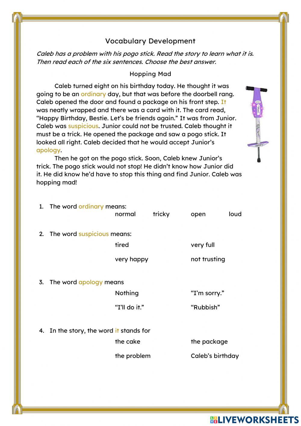 Vocabulary Development 2