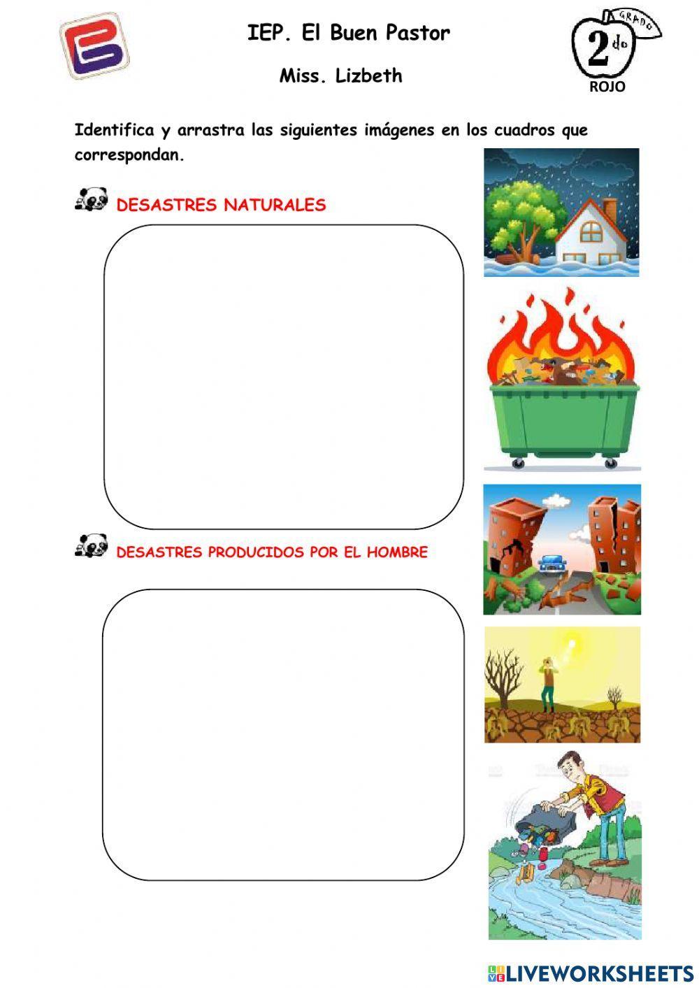 Desatres naturales y producidos por el hombre