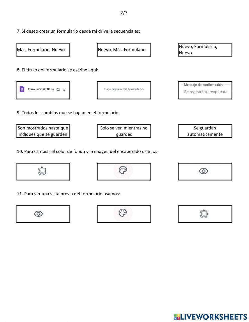 Uso de Google Forms