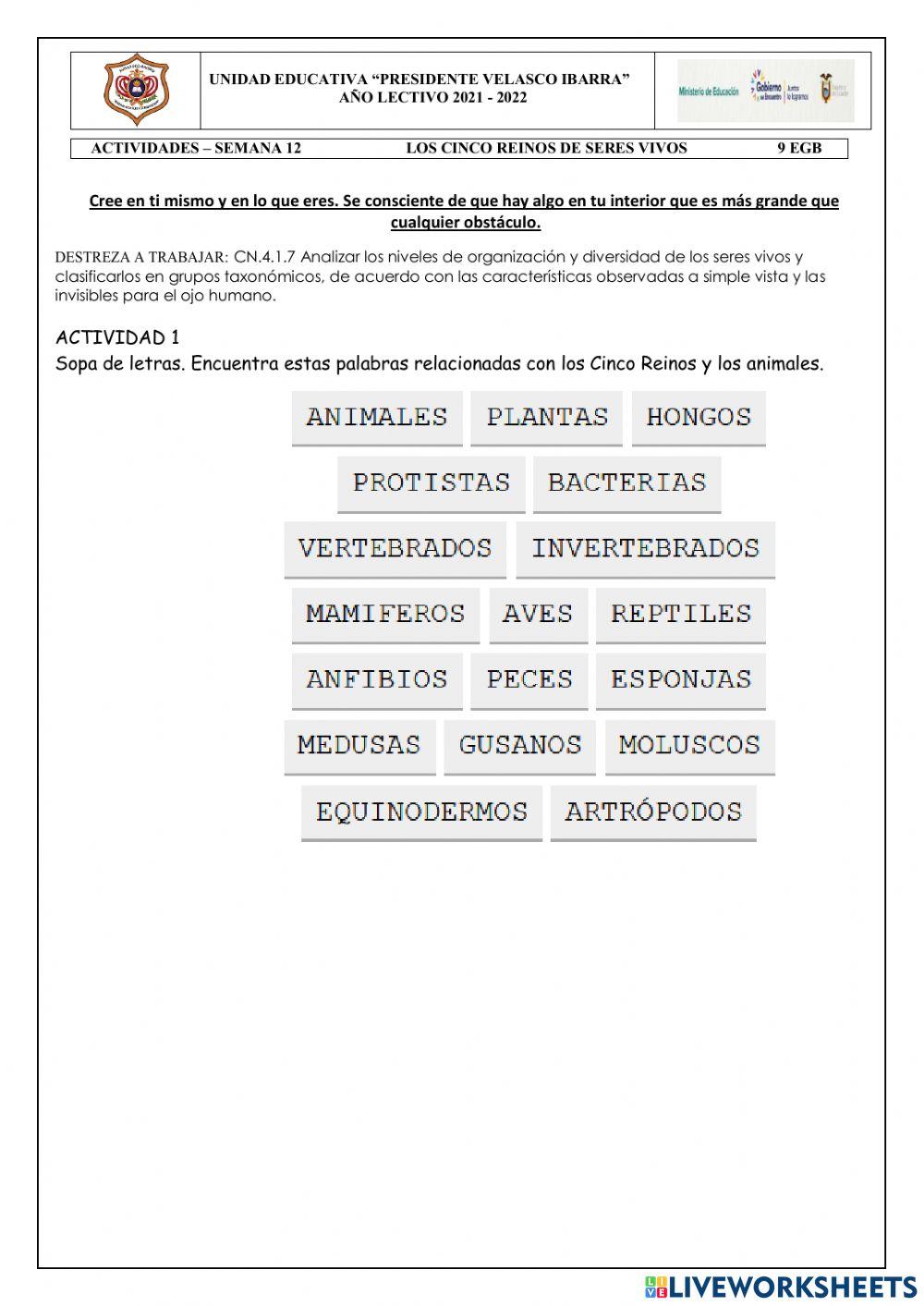 Reinos de los seres vivos