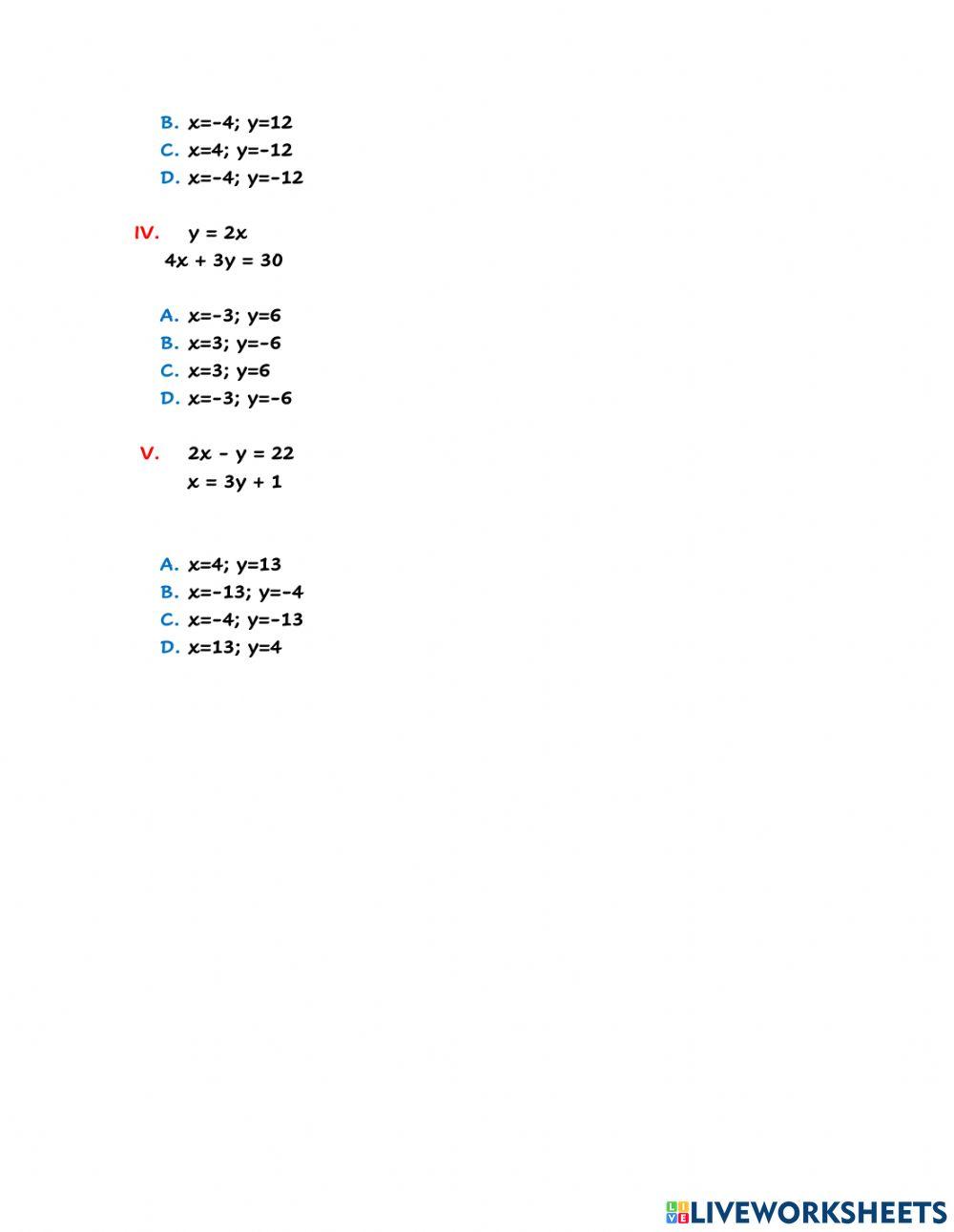 Sistemas de ecuaciones