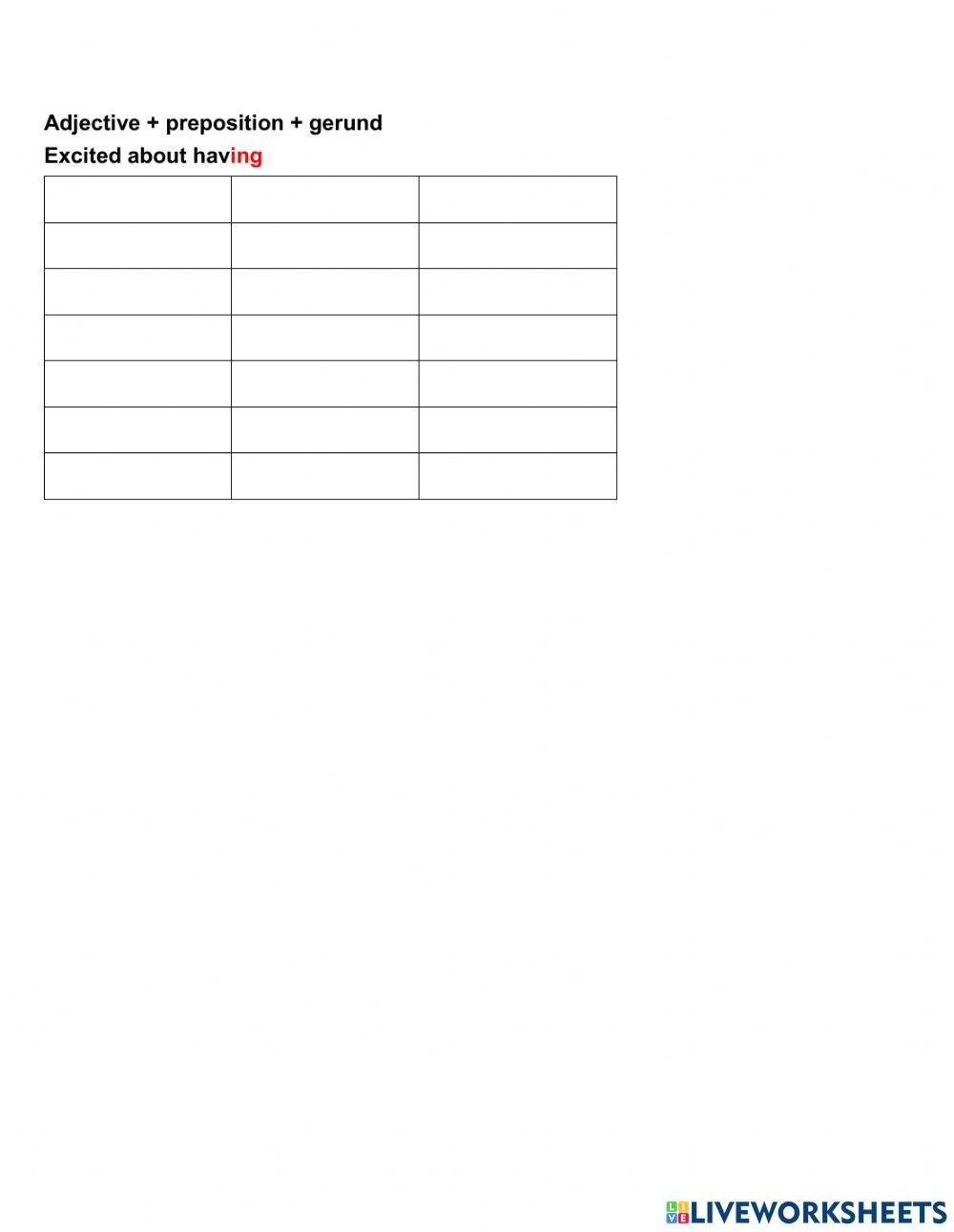 GERUNDS AFTER PREPOSITIONS