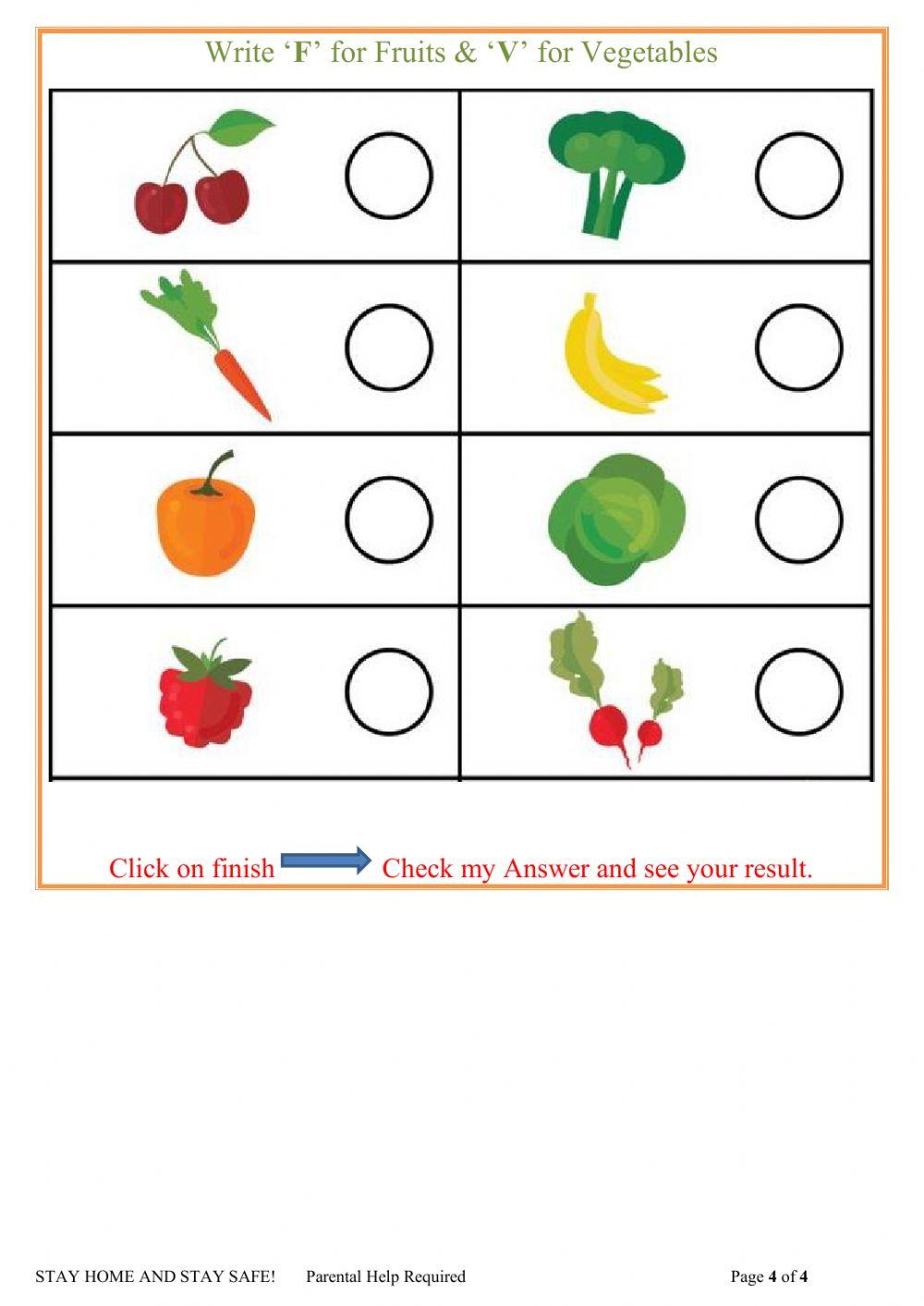 Nursery EVS Fruits and vegetables