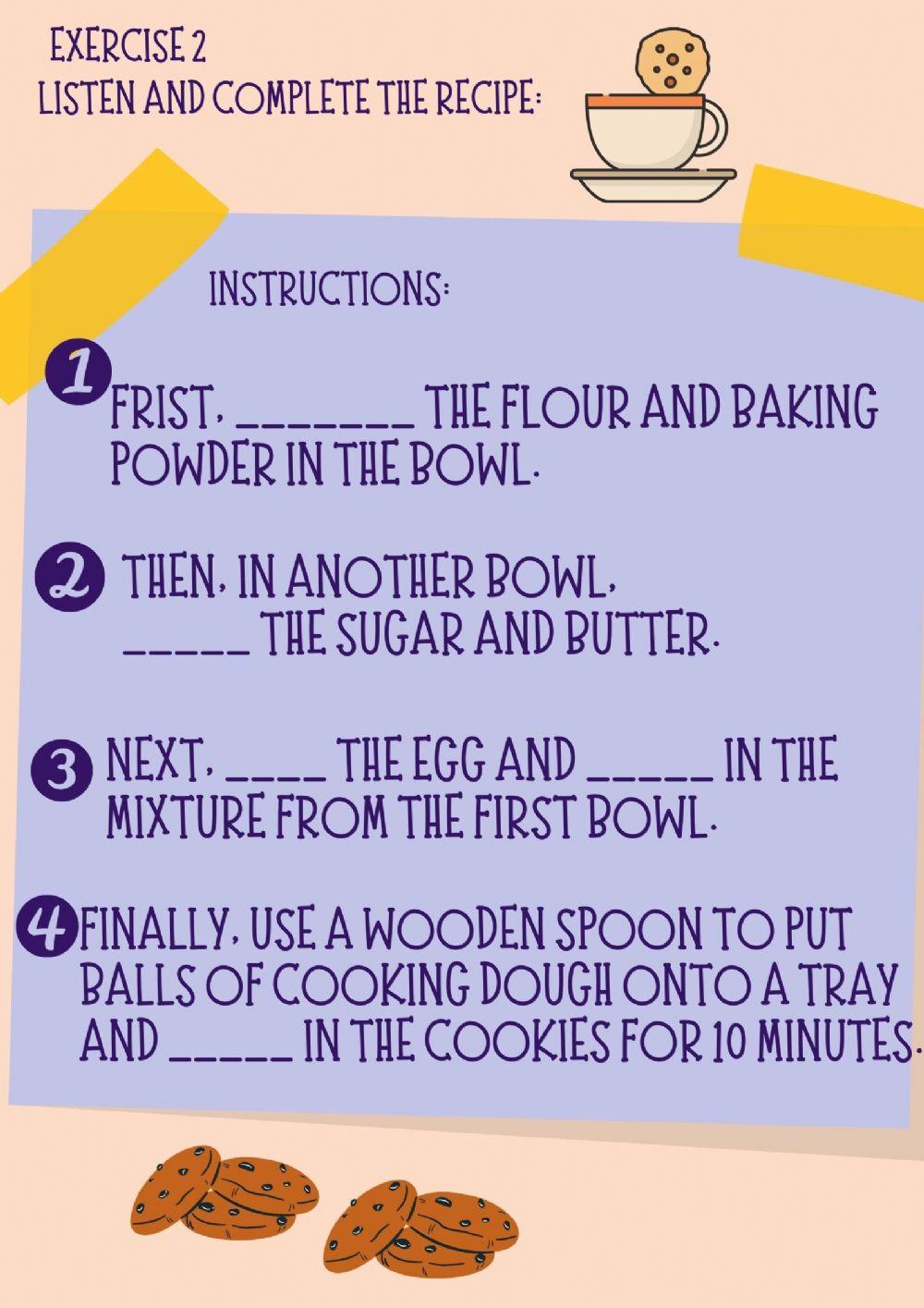 Cookie recipe