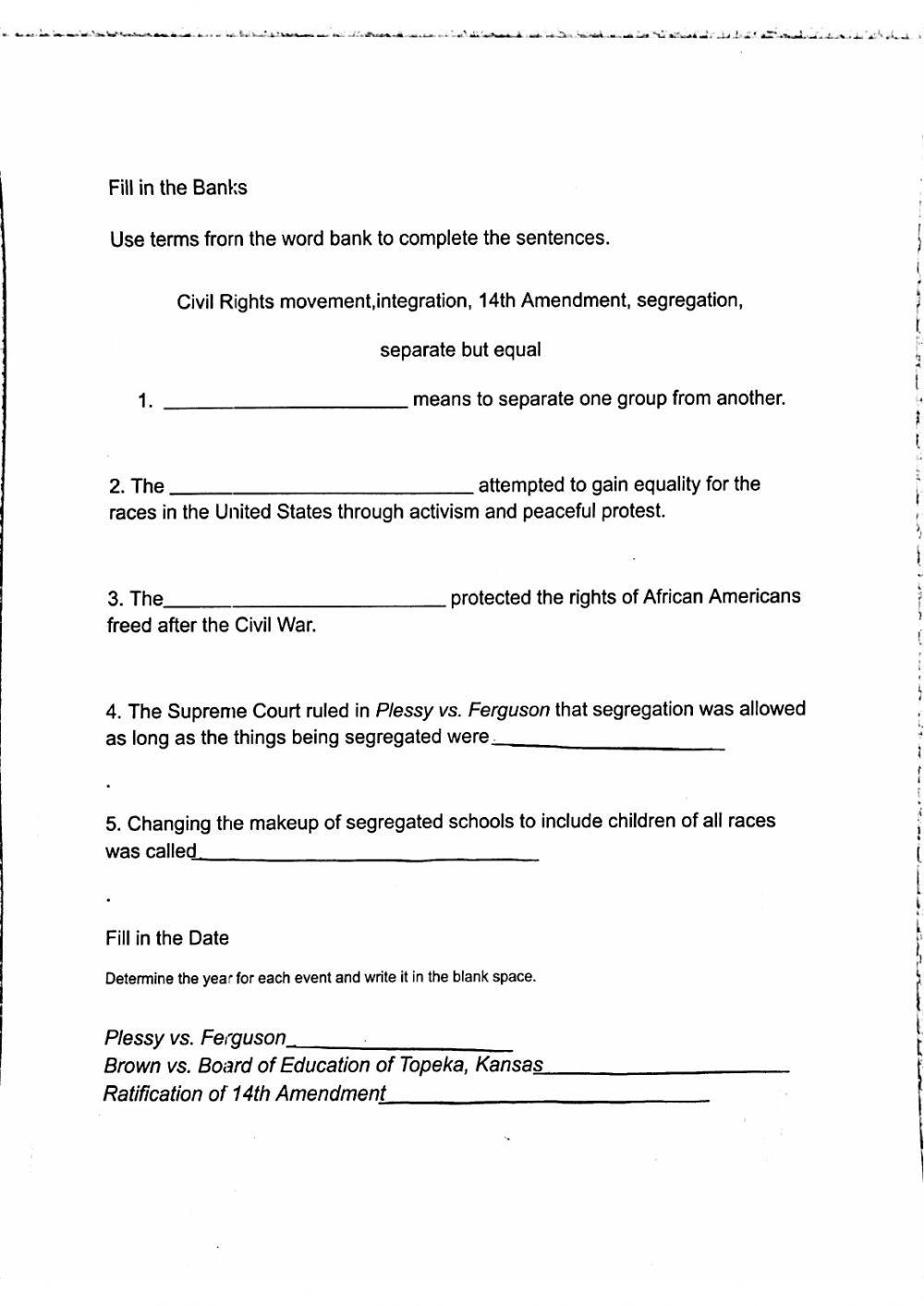 Brown v. Board of Education of Topeka Brown v. Board of Education of Topeka