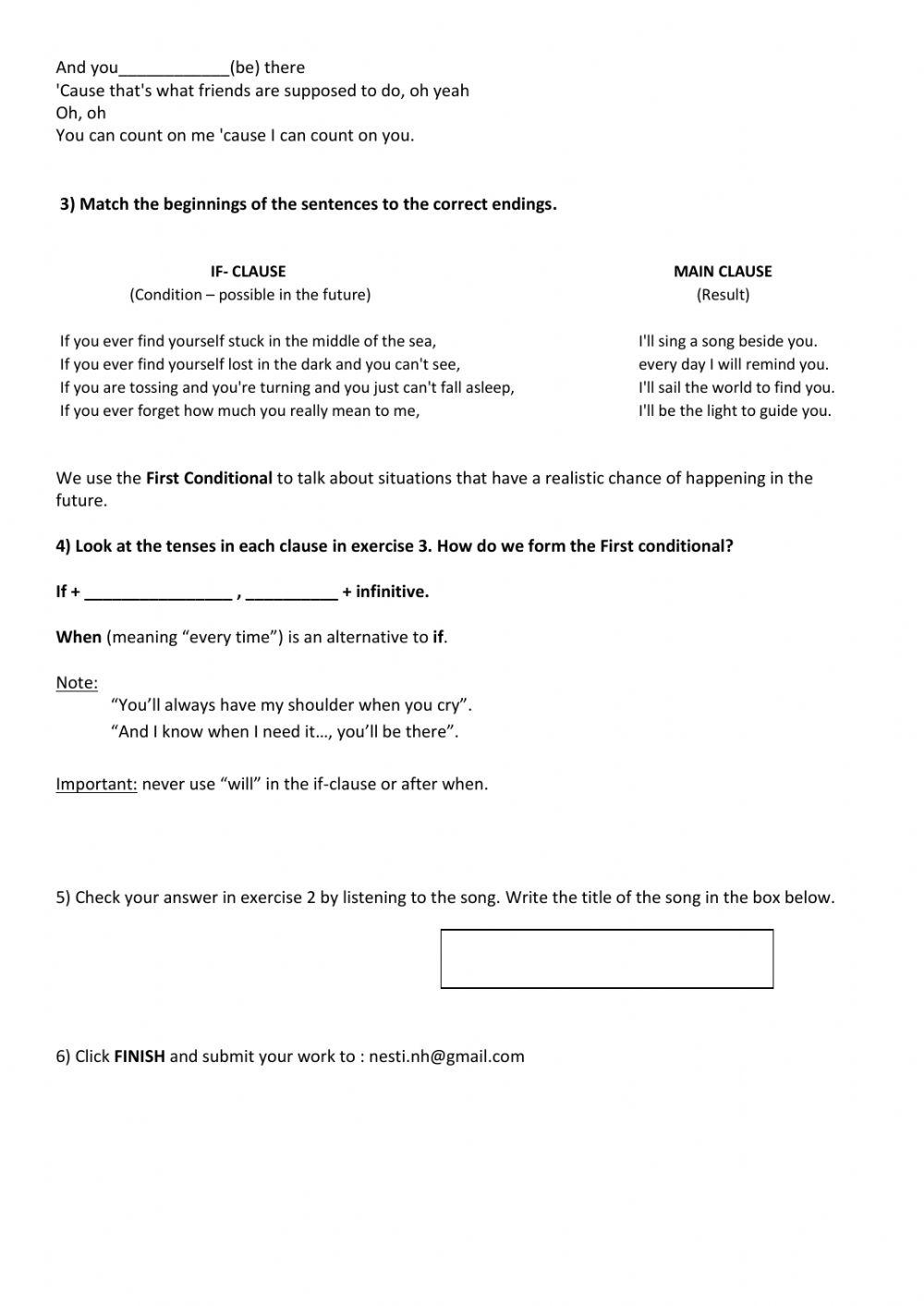 If you ...,I will ...