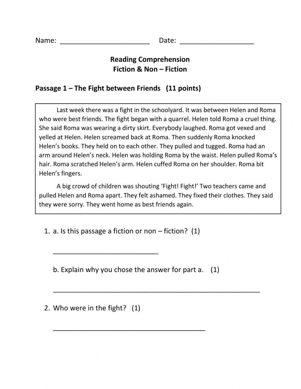 Fiction & Non - Fiction