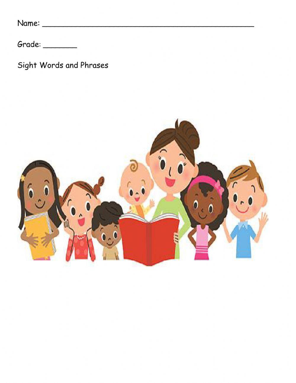 sight words and phrases