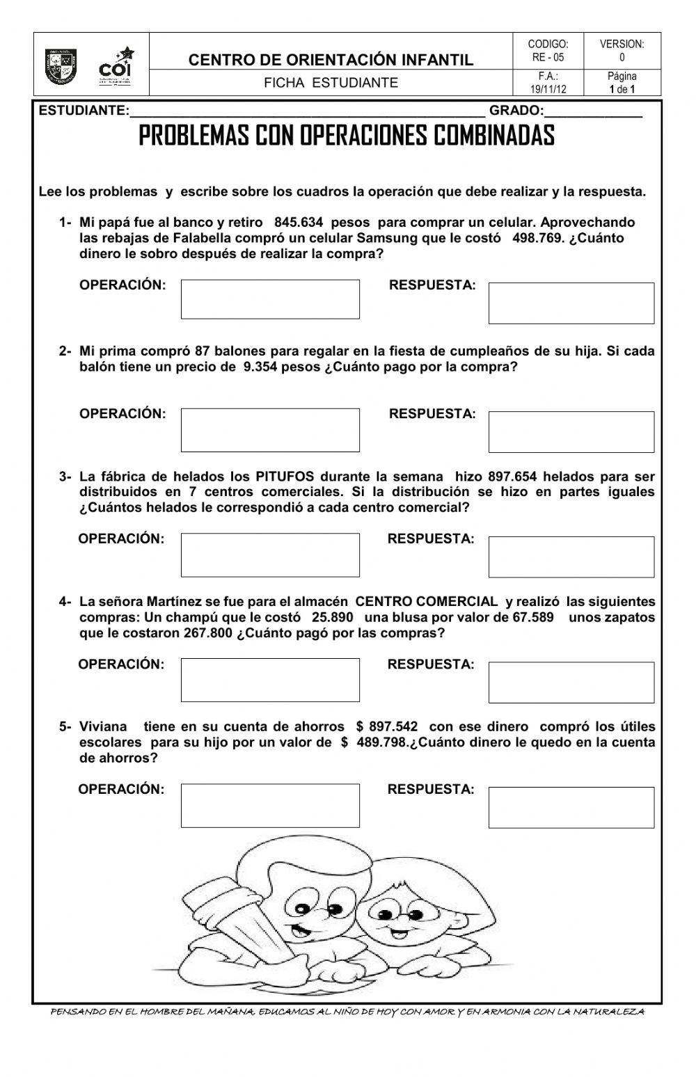 Problemas  matemáticos