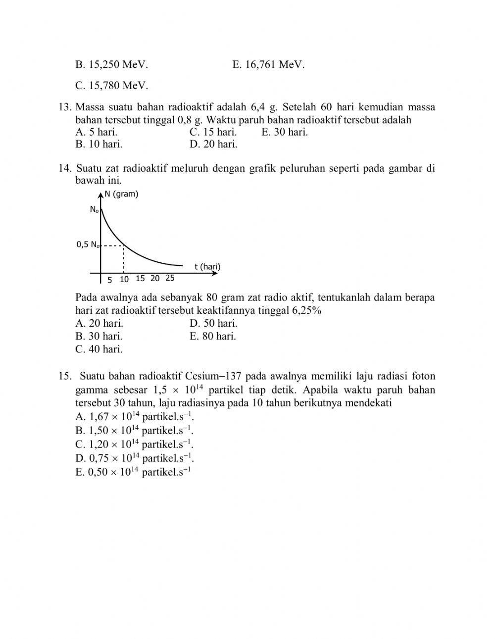 Fisika SMA Radioaktivitas