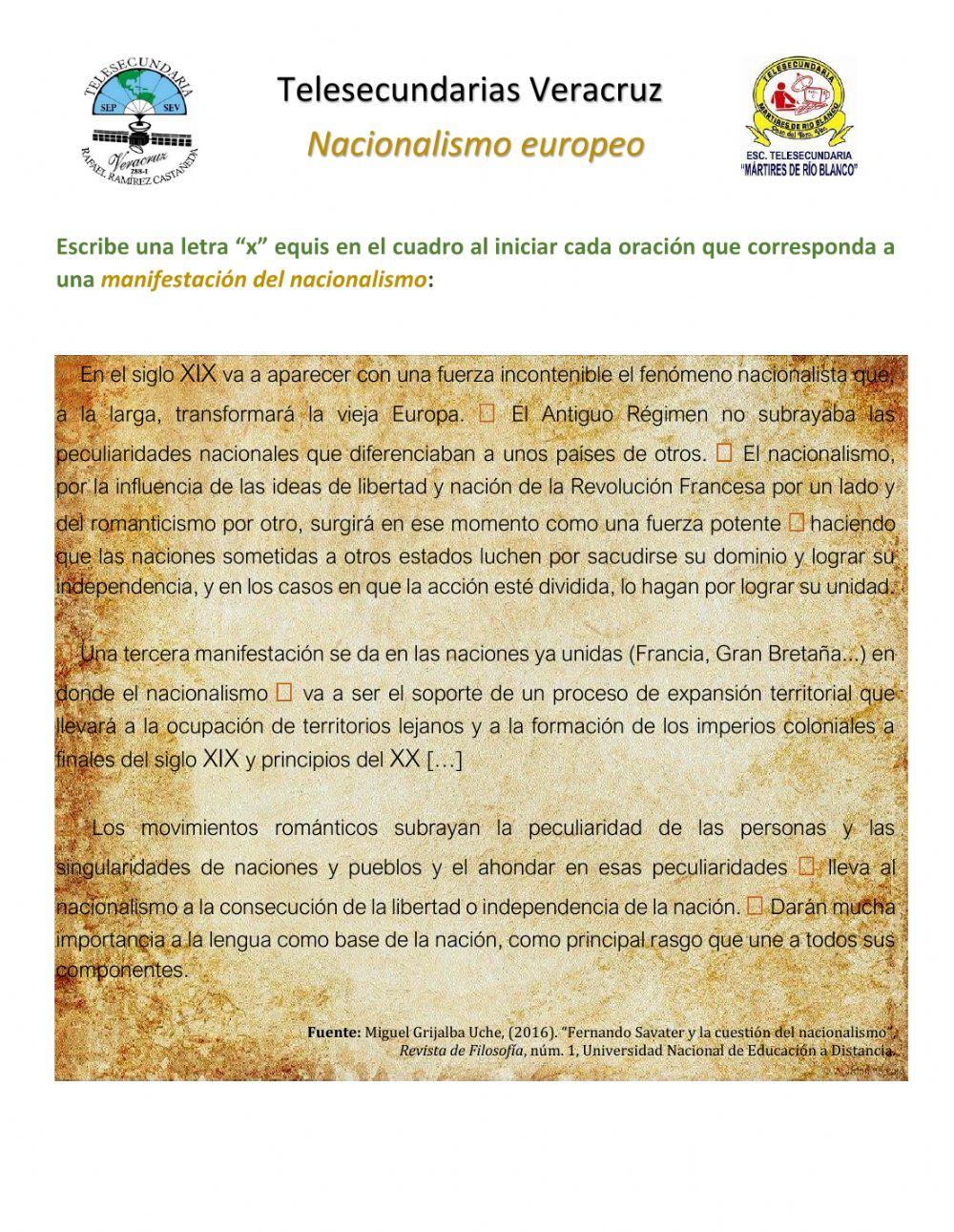 Concepto de nacionalismo