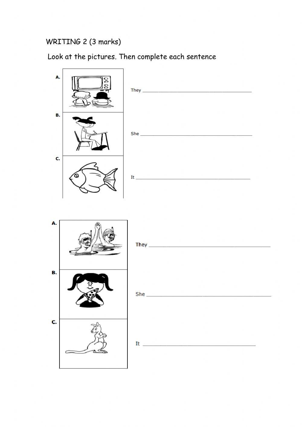 Writing grade 5 worksheet | Live Worksheets