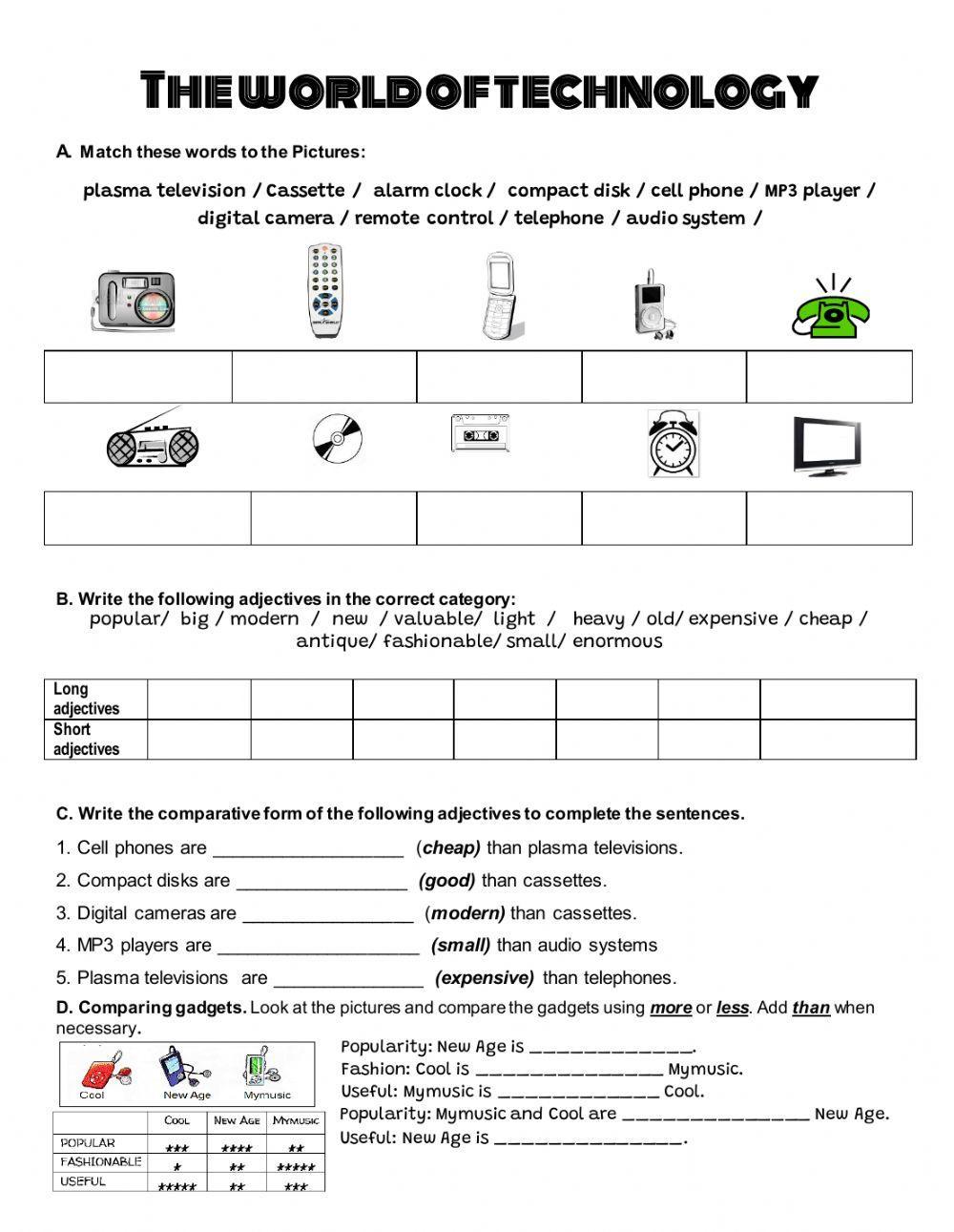 The world of technology 0155 | KDMR | Live Worksheets