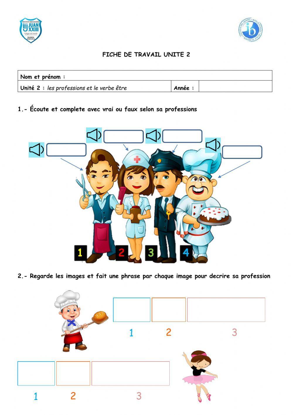 Les professions et les metiers
