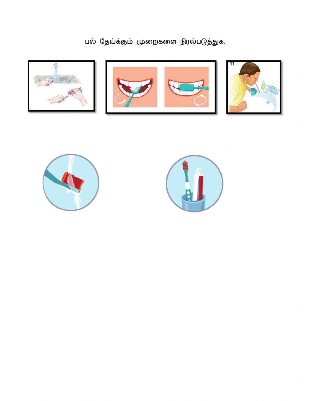 பல் துலக்கும் முறைகள்