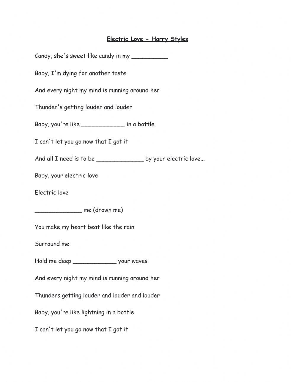 Electric Love - Harry Styles