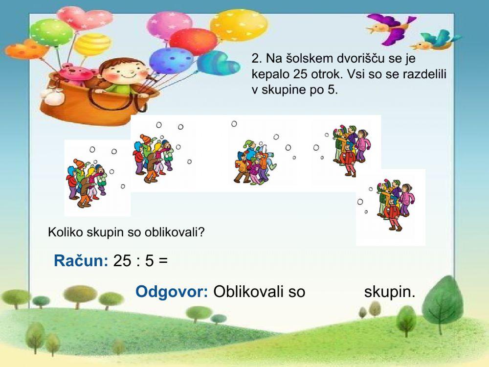 Deljenje s številom 5