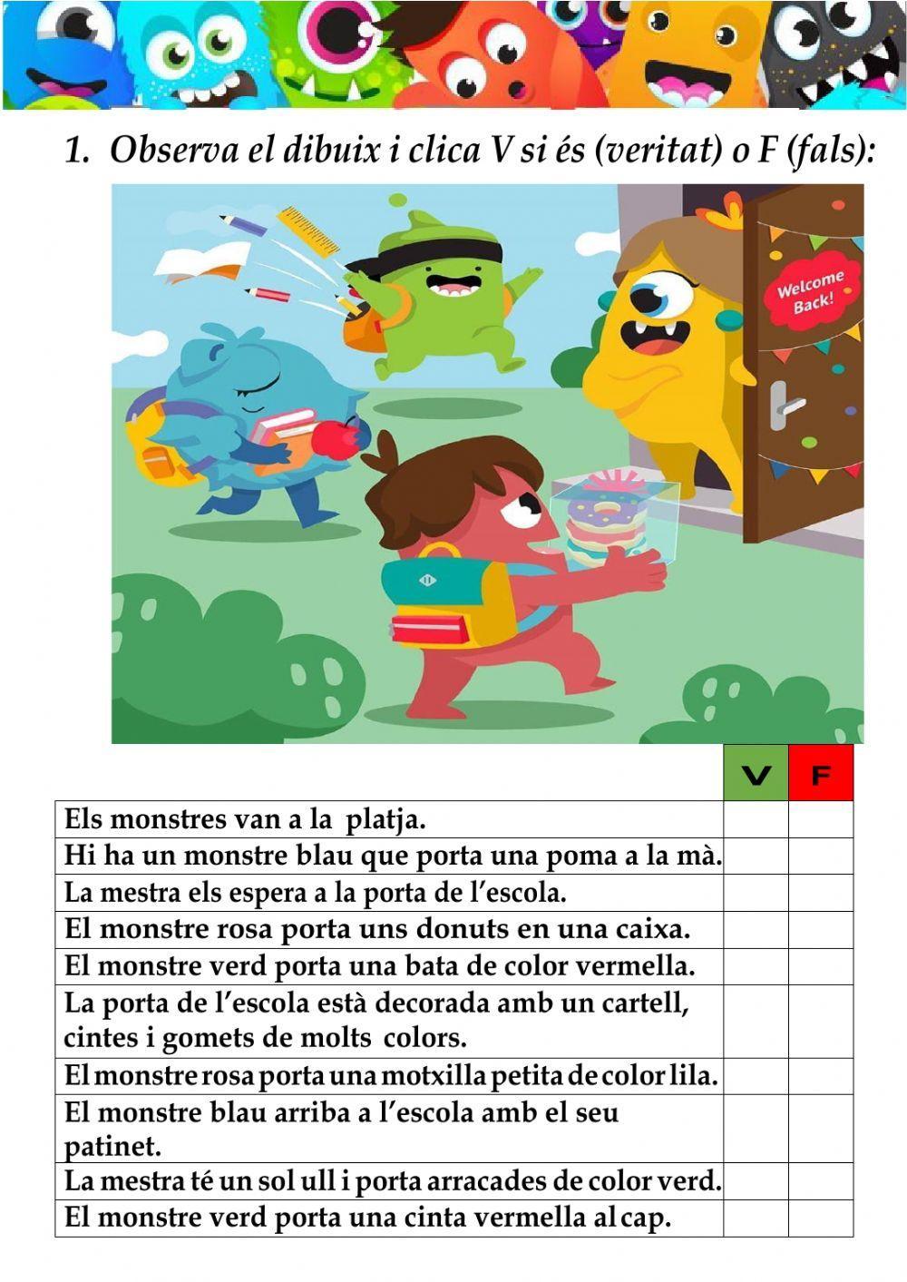 Comprensió lectora frases