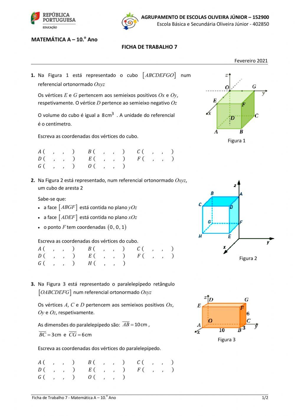 Ficha coordenadas no espaço 7.1