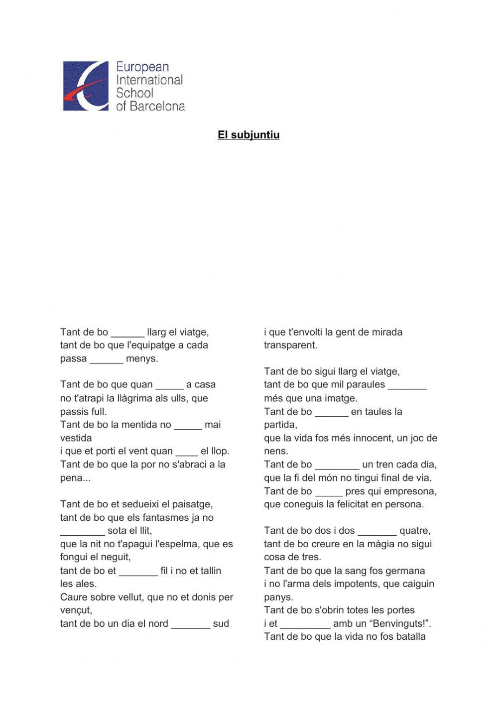 El subjuntiu