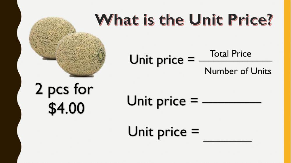 Unit Price basic