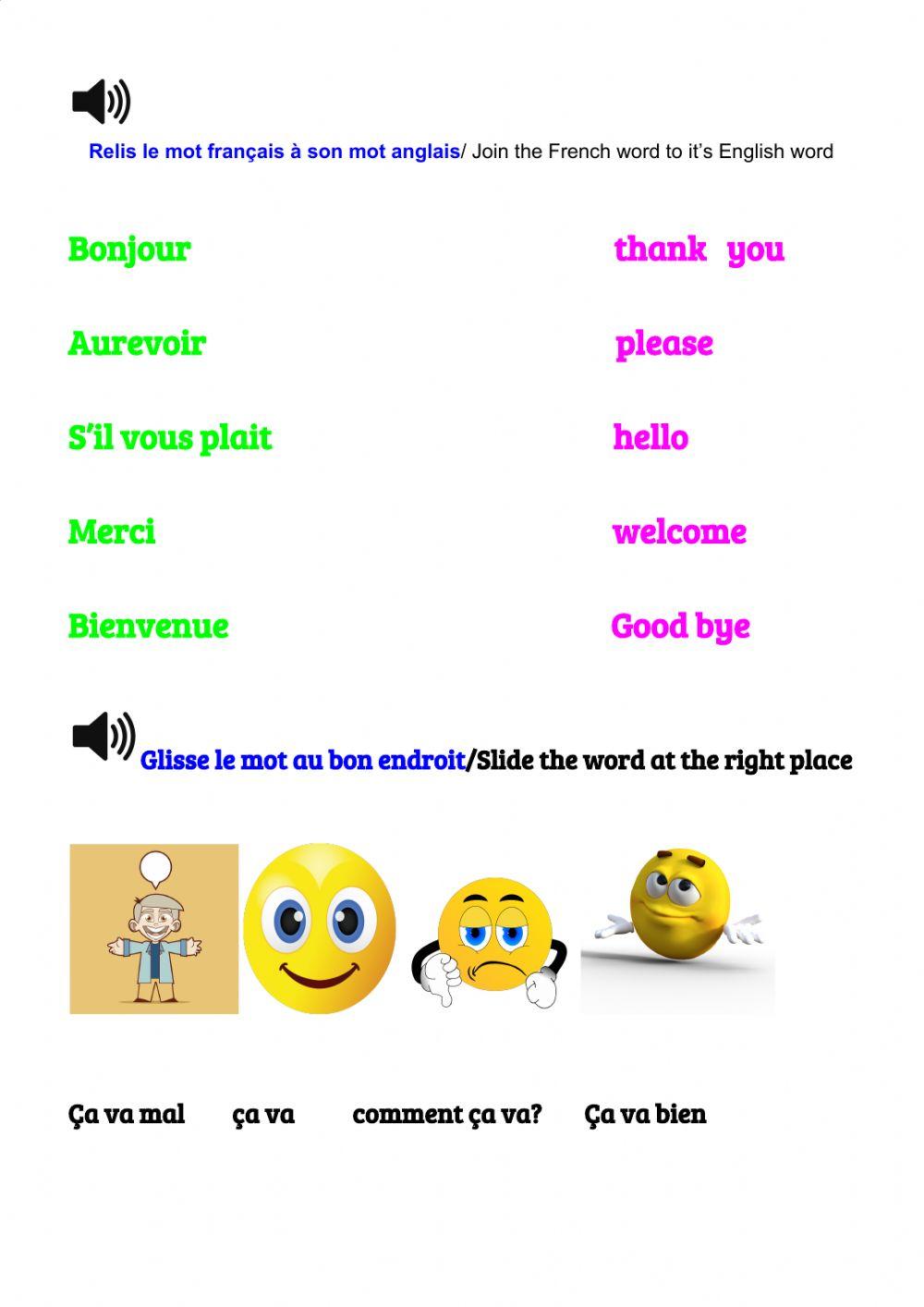 Vocabulaire de base 1