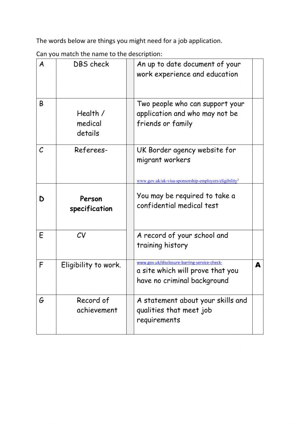 NOCN Applying for Jobs and Courses