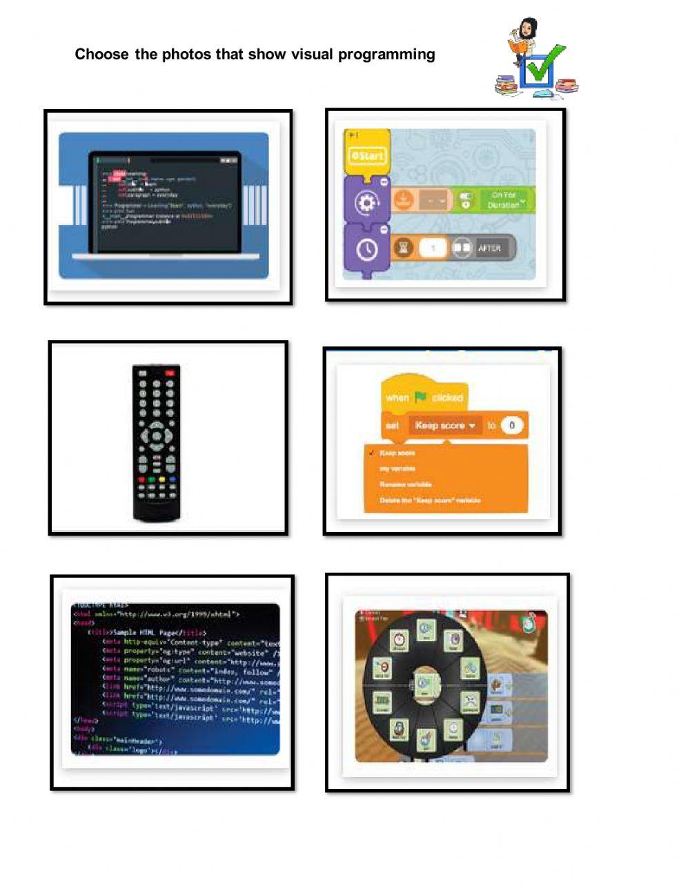 visual programming online exercise for | Live Worksheets