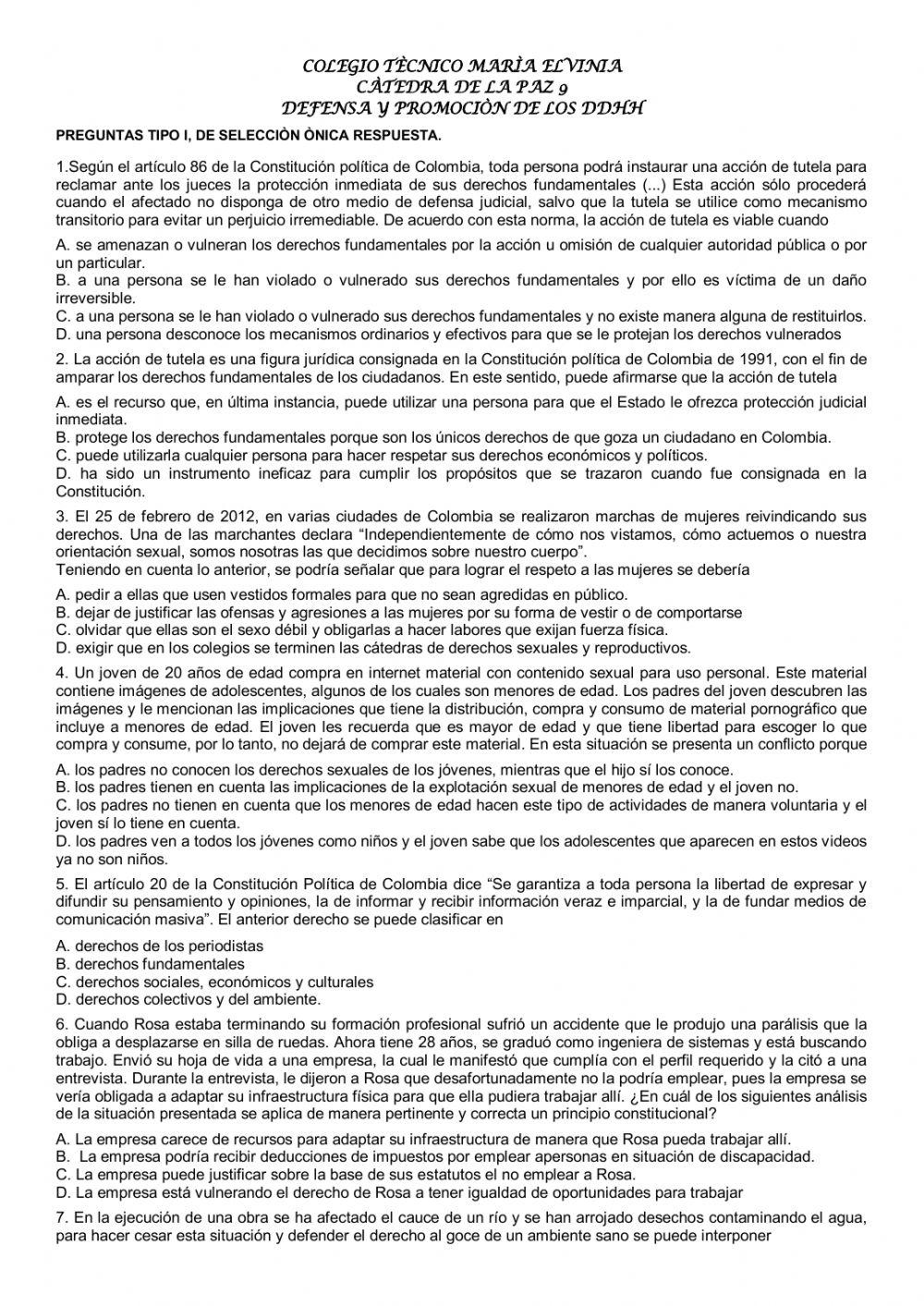 Mecanismos de protección de los derechos