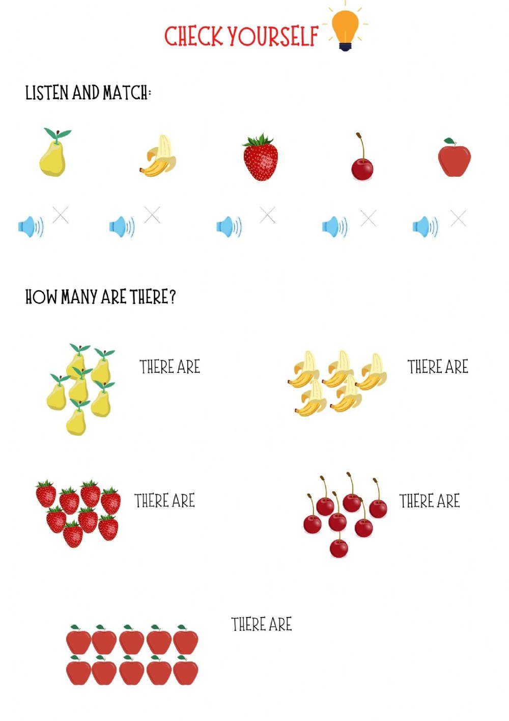 Fruit and numbers