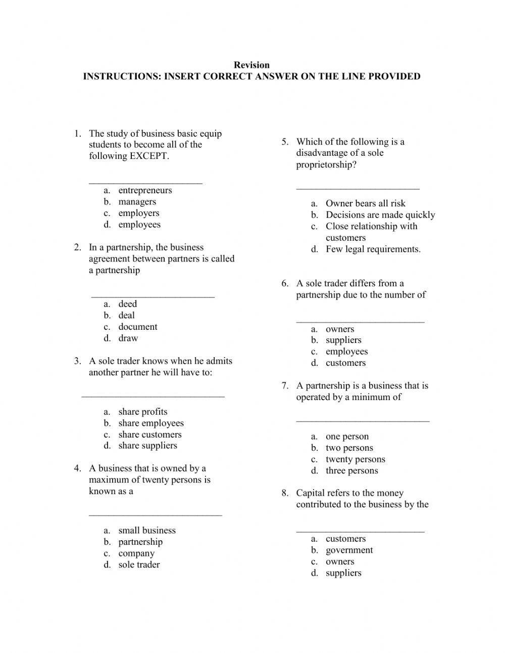 Forms of business soletrader-Partnership