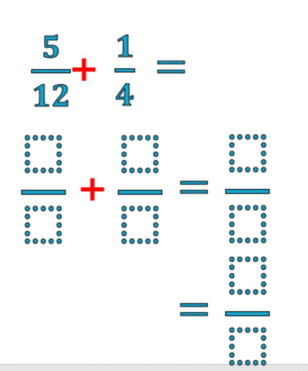 جمع الكسور2