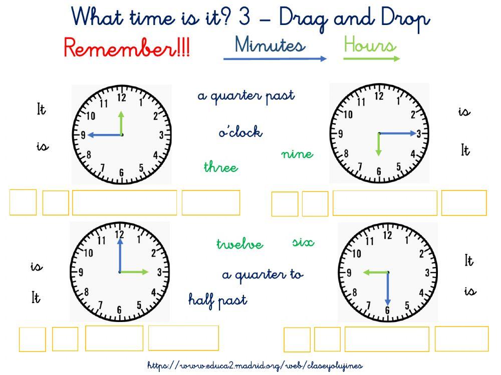 What Time is it? 3 - Drag and Drop