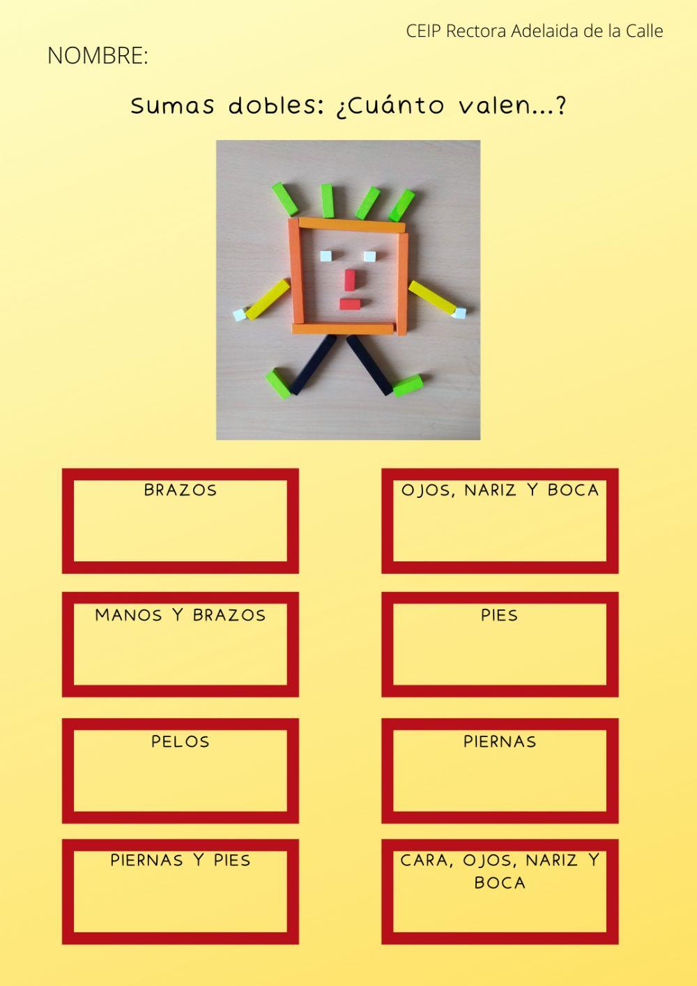 Sumas dobles con monstruo de regletas 2