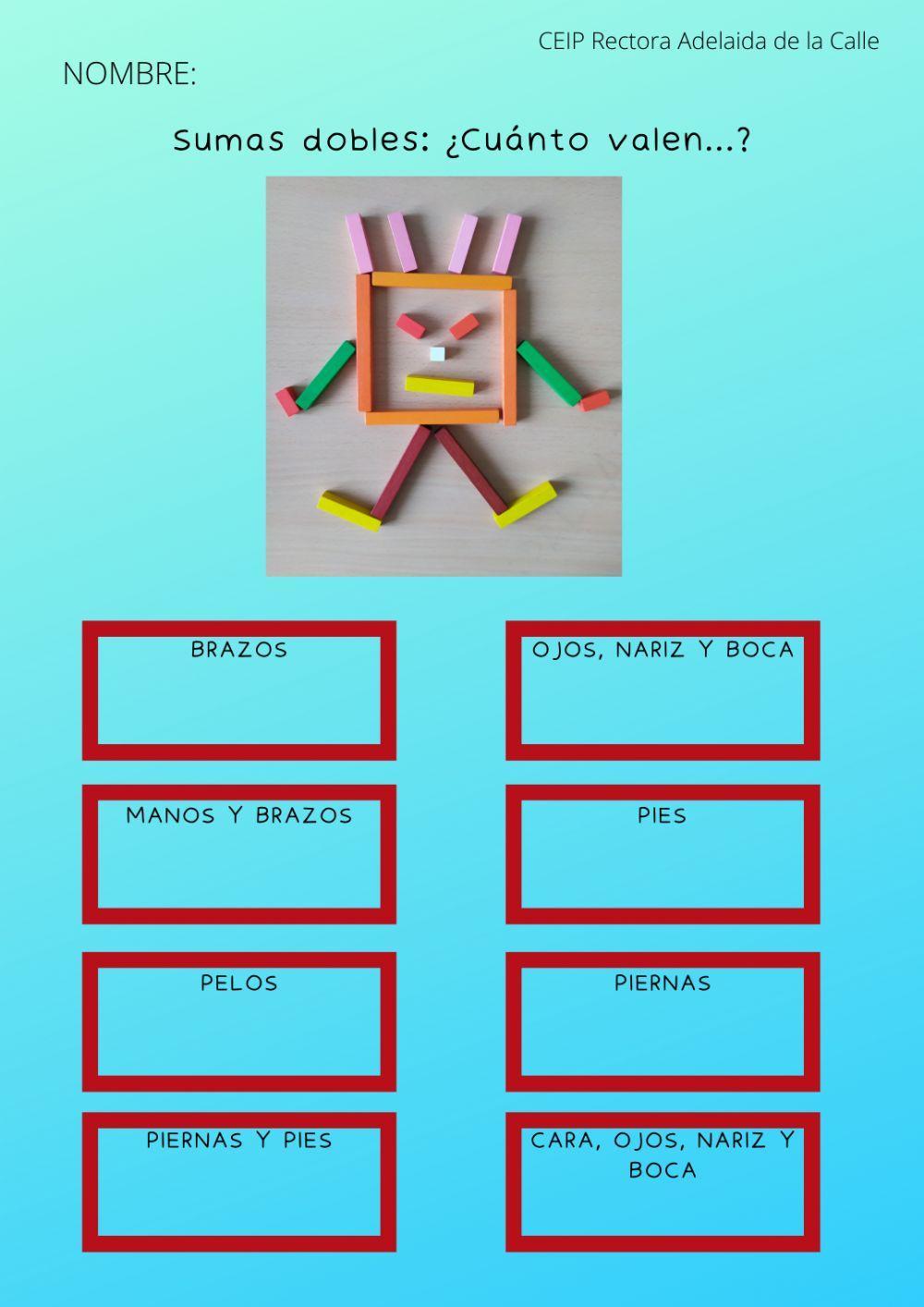 Sumas dobles con monstruo de regletas 3