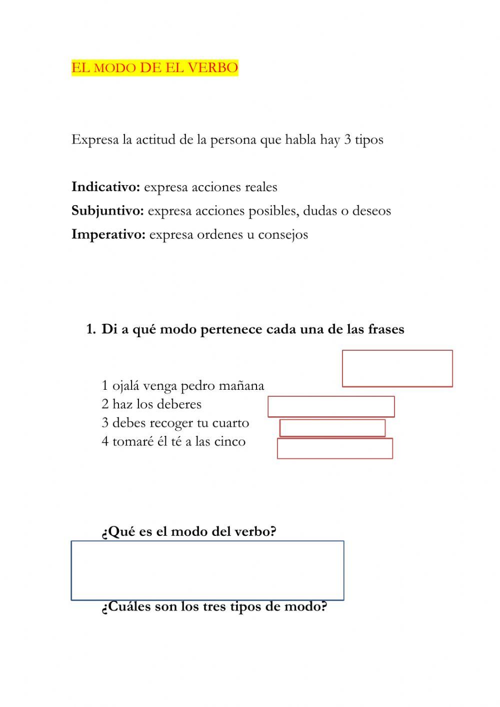 El modo del verbo