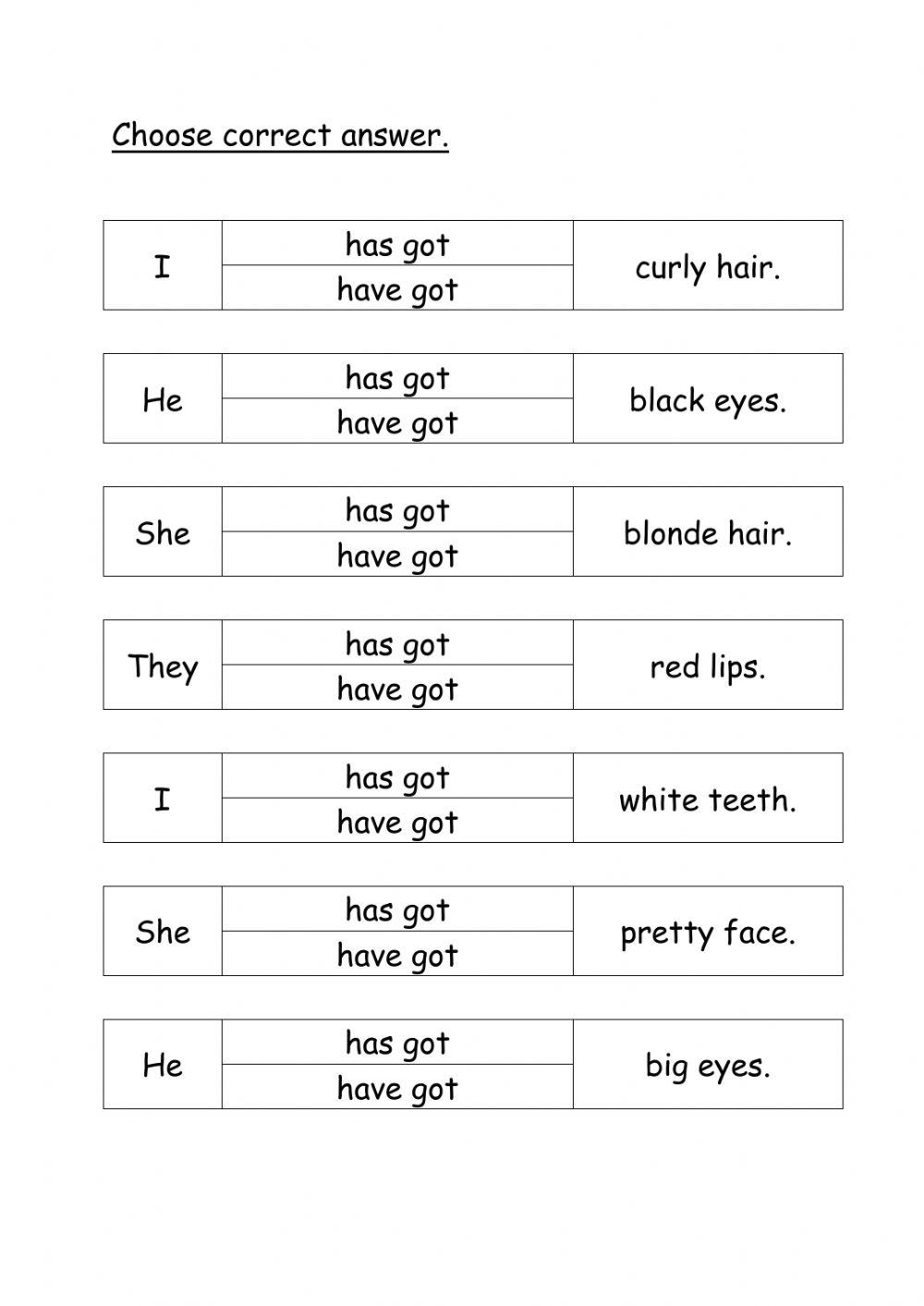 Year 3 has got have got online exercise for live worksheets