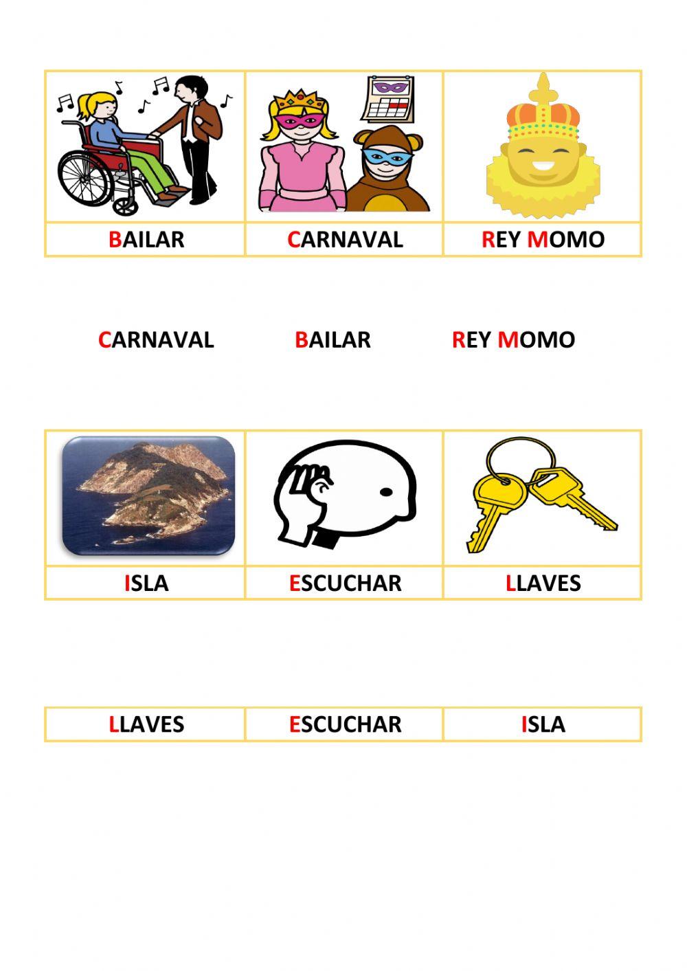 Vocabulario cuento Brasil