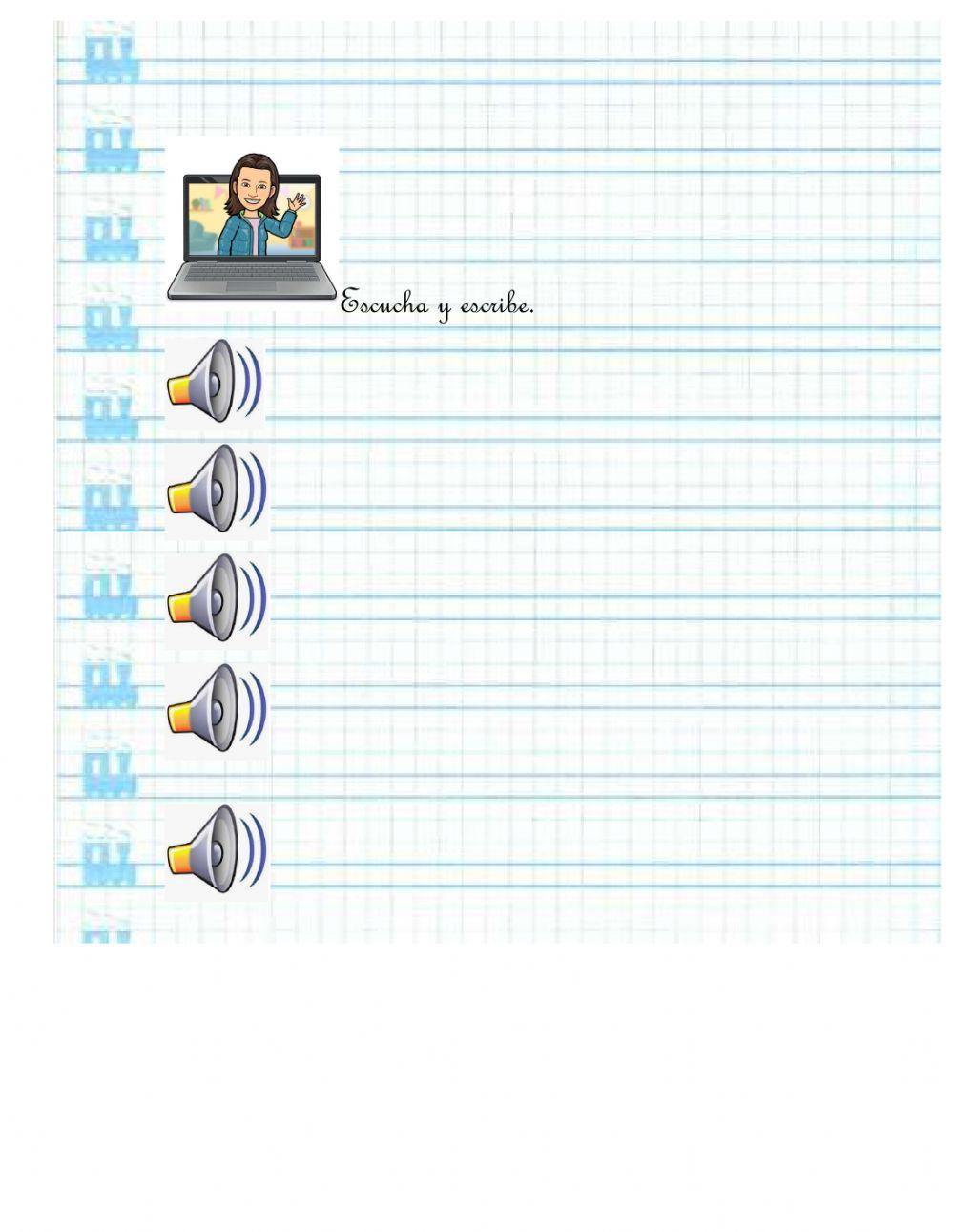 Dictado de palabras con Ca, que, qui,...