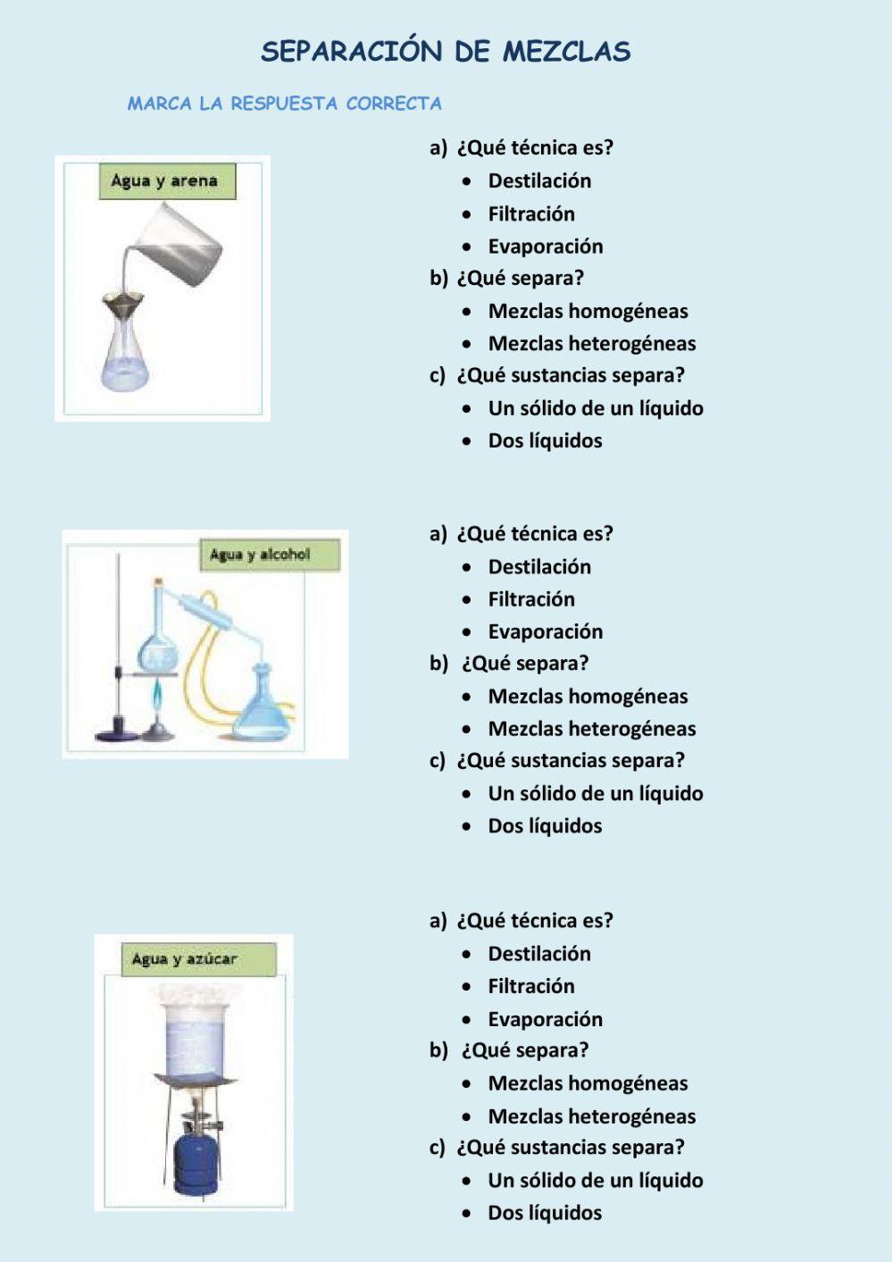 Separación de mezclas