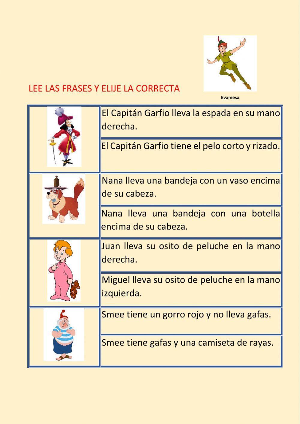 Comprensión de frases