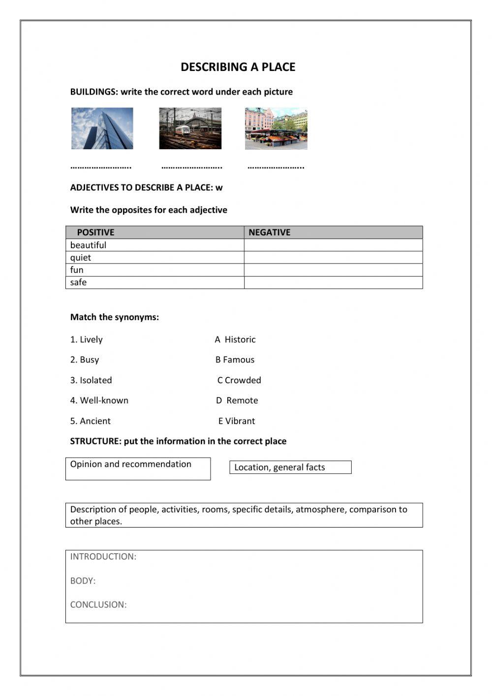 Description of a place